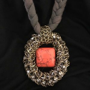 Coral pendant necklace